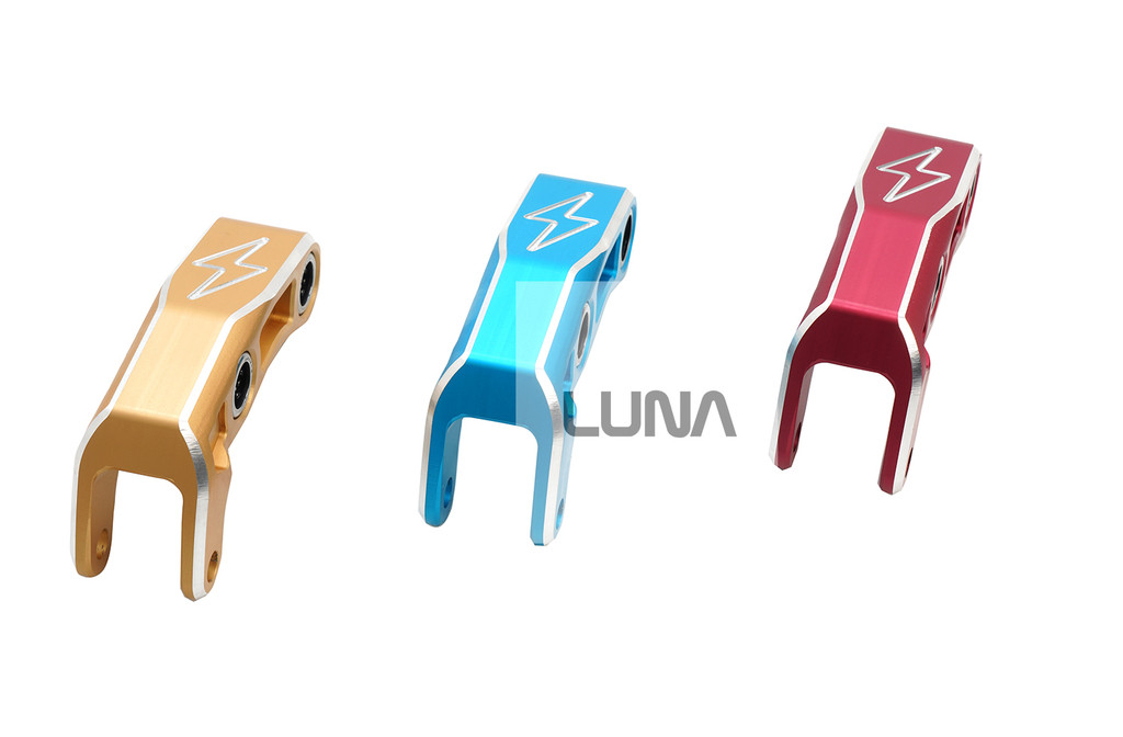 LUNA CNC Chamfered Rear Suspension Linkage Riser Upgrade